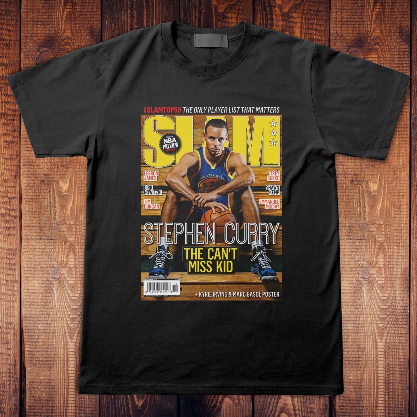Stephen Curry Slam Cover GSW T Shirt S