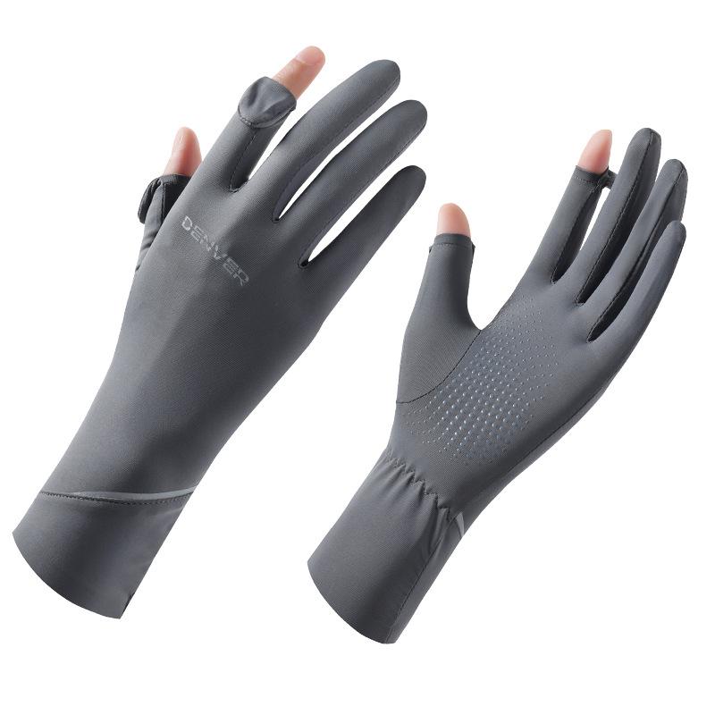Summer thin sun protection gloves women s UV protection touch screen non-slip breathable extended cycling sun protection gloves one size fits all