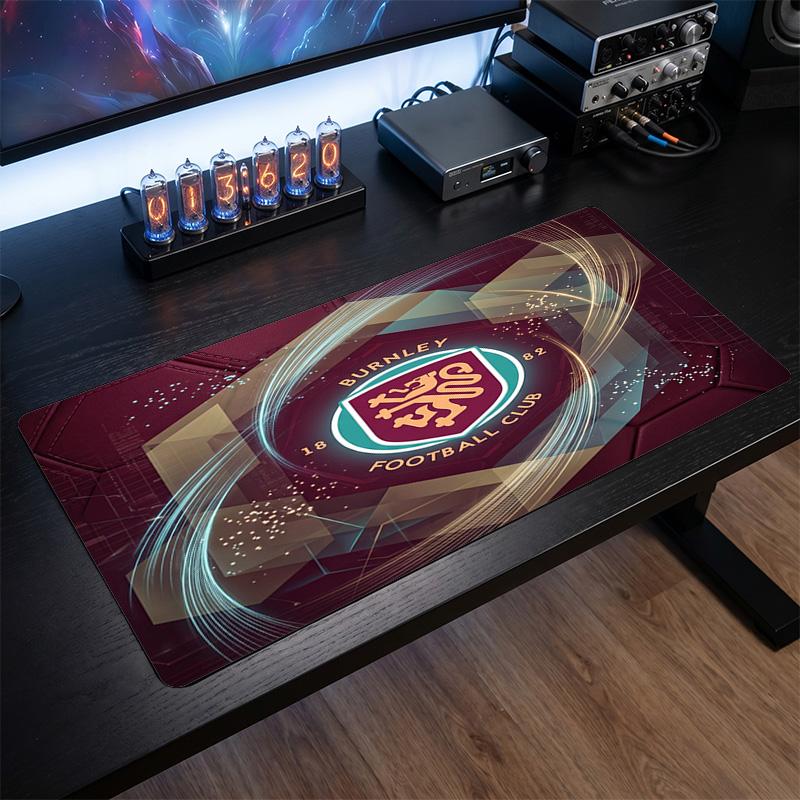 Burnley Football Print Large Mouse Pad, Anti-Slip Extended Gaming Desk Mat for Office Home