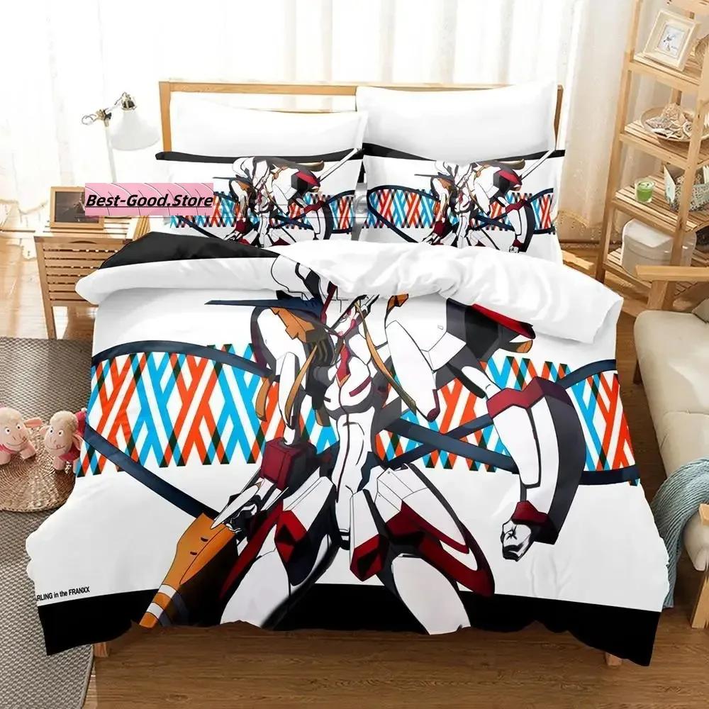 Darling In The Franxx Bedding Set Single Twin Full Queen King Size Bed Set Aldult Kid Bedroom Duvetcover Sets 3D bed sheet set