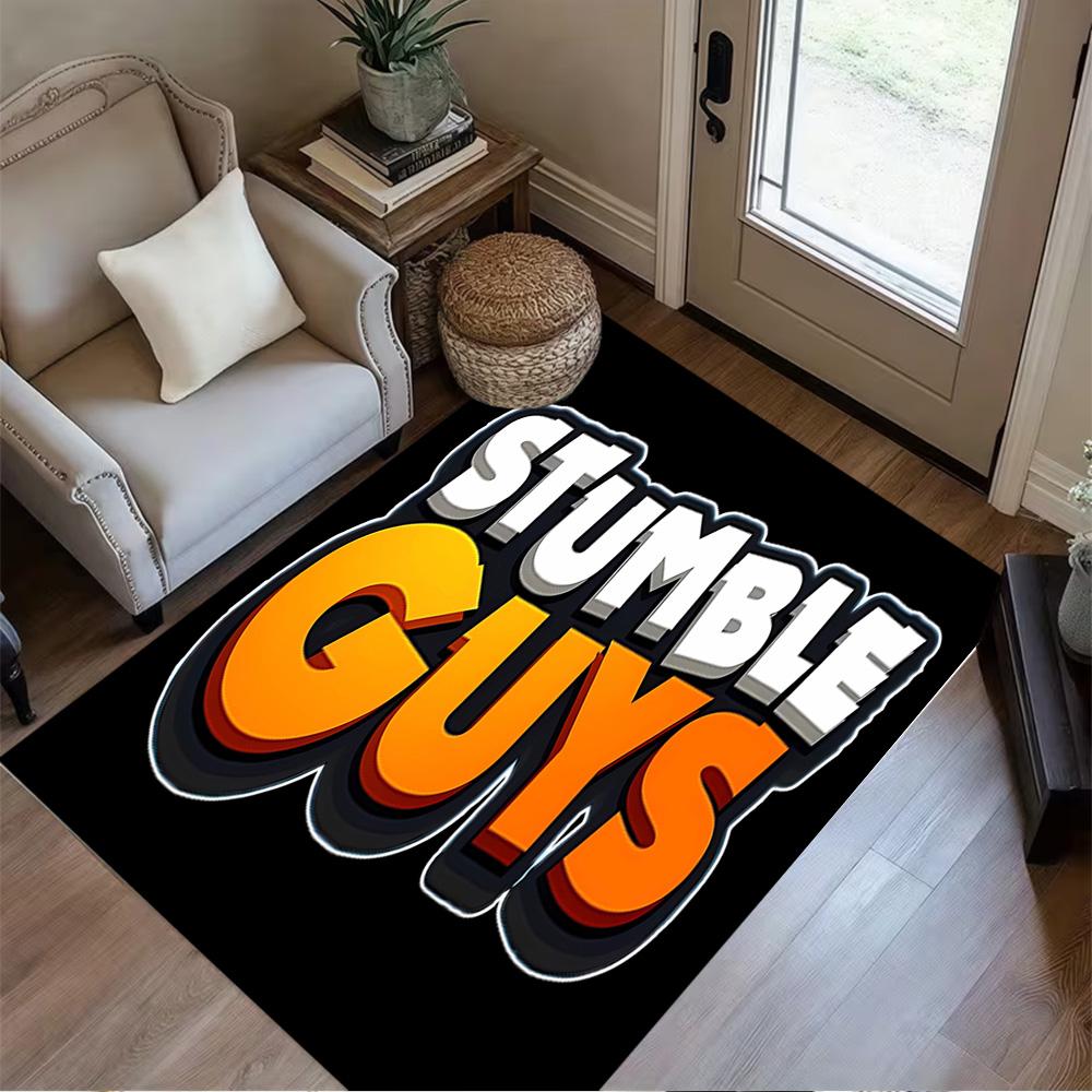 Stumble Guys: Fun Adventure Carpet Perfect for Foyer Decorate Room Playrooms Hallway Anti-slip Rug Decorate Offices Gift for Festivals