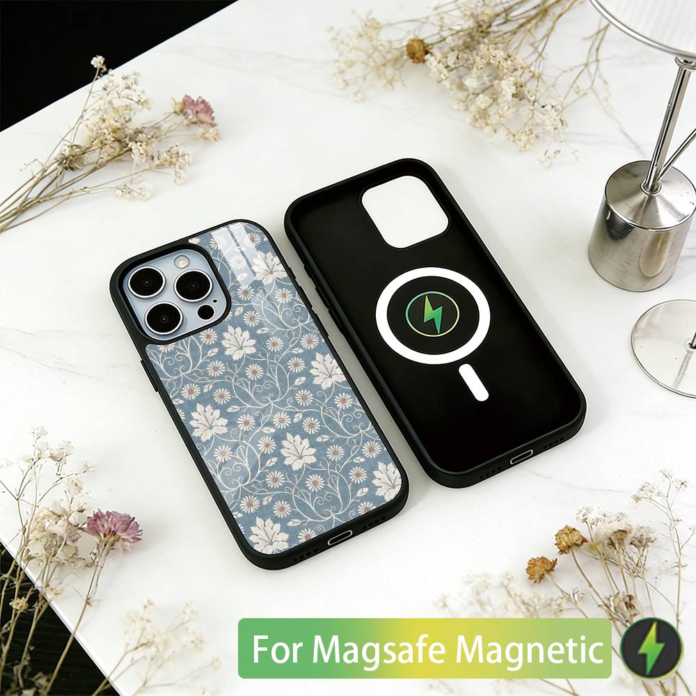 Persian Carpet Floral Pattern Phone Case For iPhone17,16,15,14,13,12,11 Plus,Pro Magnetic with Magsafe Wireless Charging