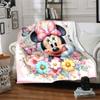 Minnie Mouse Floral Fantasy Blanket Soft Throw Blanket For Home Bedroom Bed Sofa Travel Office Solid Christmas Blanket
