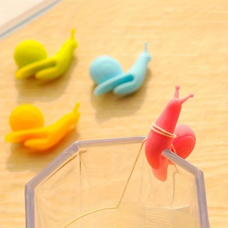 5pcs Snail-Shaped Tea Infuser - Silicone Kitchen Gadget for Tea Lovers