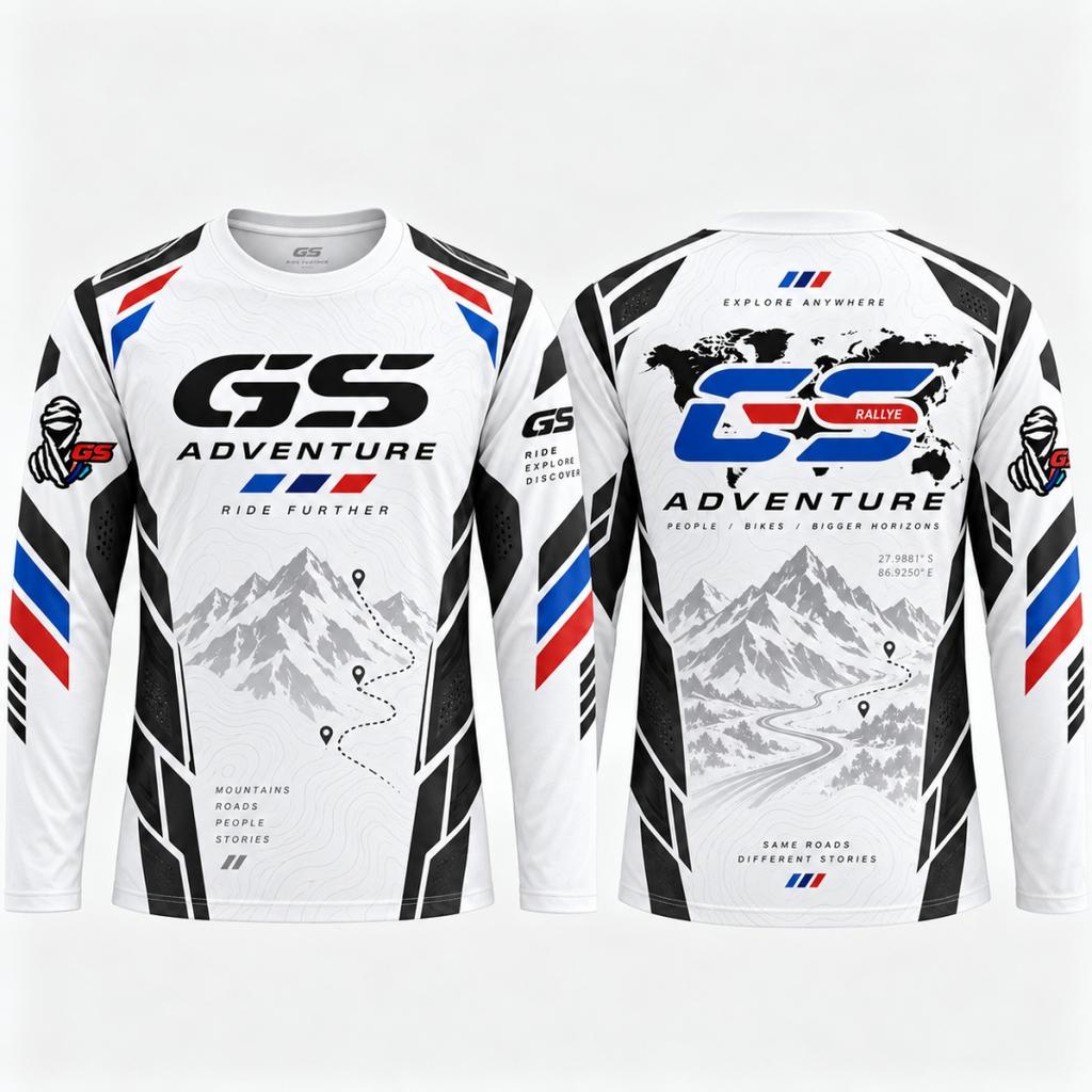 Motor Lange Mouw Jersey Heren Wit 3D Sublimatie Motocross Shirt Sneldrogend Offroad Motorfiets Rally Rijden Top