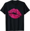 Gifts Vintage Sexy Pink Lipstick Beauty Kiss Lips T-Shirt