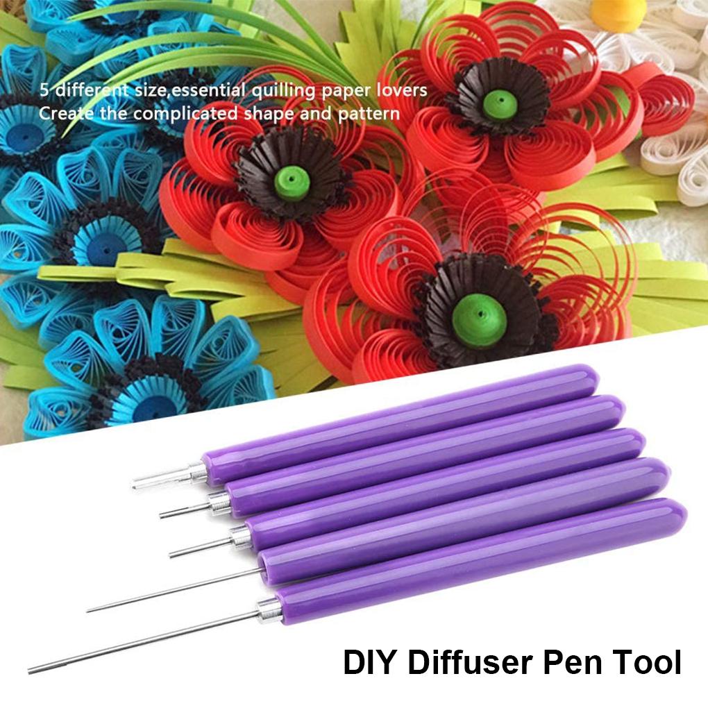 5 Pieces/Set Kids Photo Album Paper Quilling Pen Strips Slotted Winder Greeting Card Gift Package DIY Crafting Handicraft