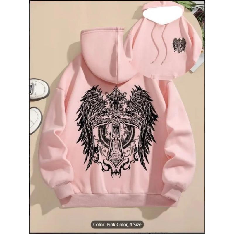 Comfortable Hooded Sweatshirt Outdoor Street Style Top