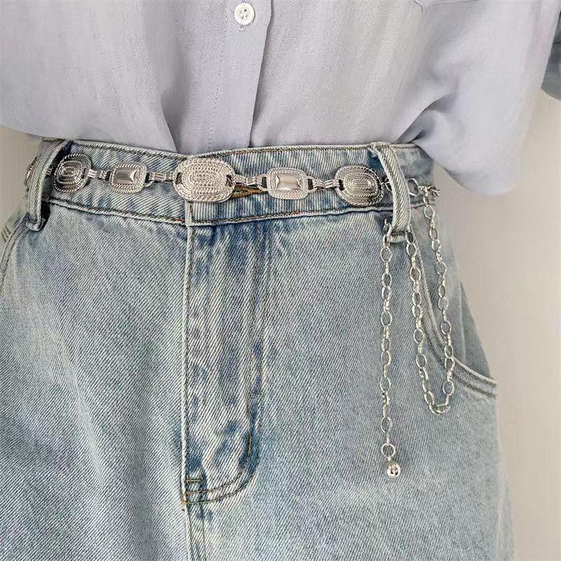 Retro Metal Chic Waist Chain Accessory Ideal For Dresses Sweaters Jeans And