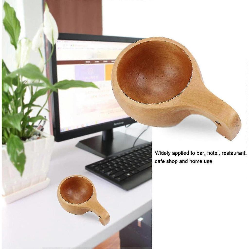 Wooden Coffee Wooden Tea Coffee Cup Portable Outdoor Natural Wood Drinks Drinking Mug With Handle - RiRi