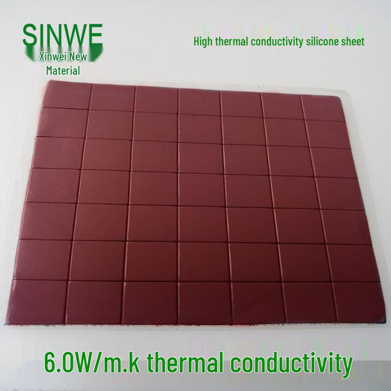 SINWE TG6050 Ultra-Soft 6.0W Thermally Conductive Silicone Pad No темно-красного