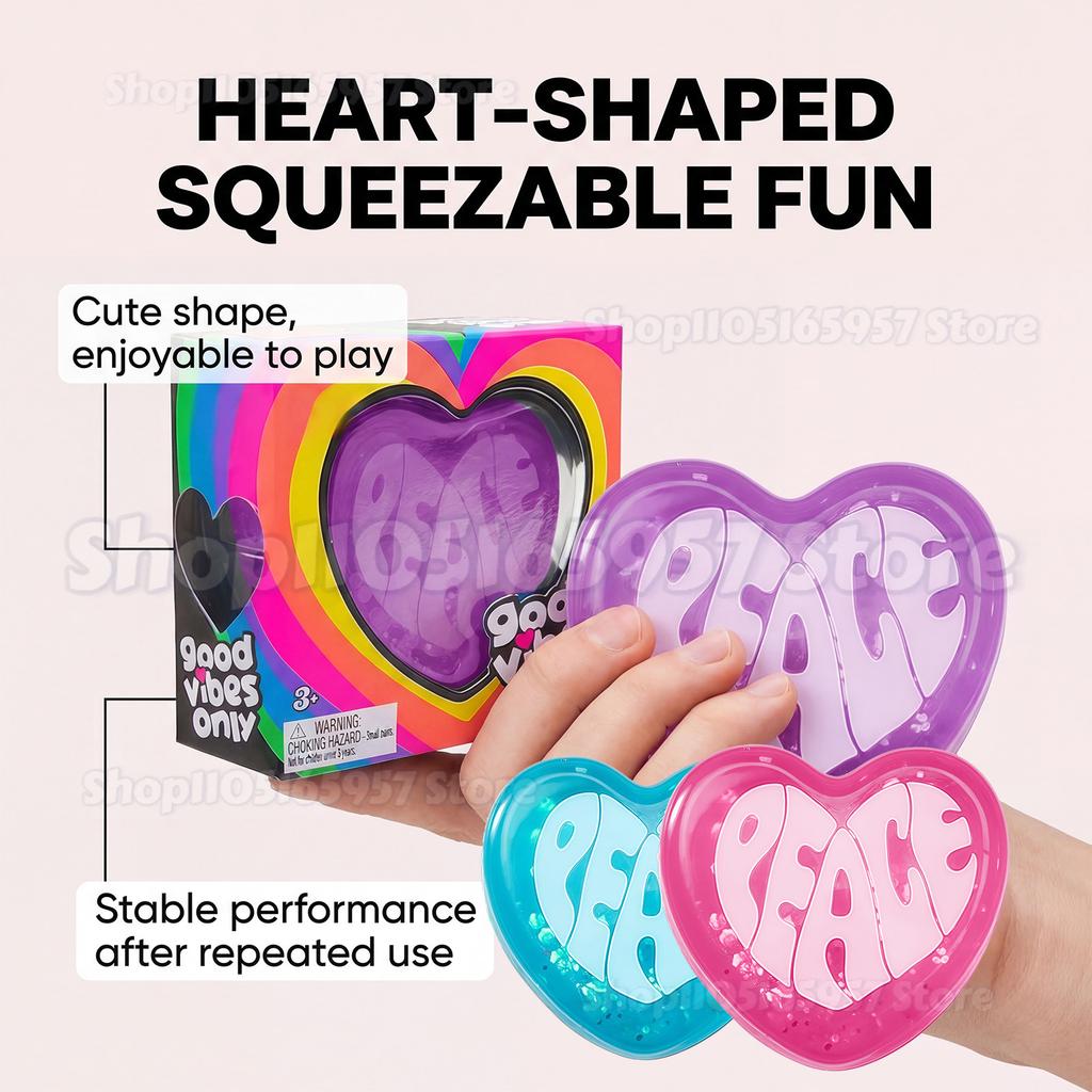 Nee-Doh Heart Squishy Toy Blind Box Cute Heart Shape Stress Relief Soft Slow Rebound Fun Portable Toy Surprise Toy Gift