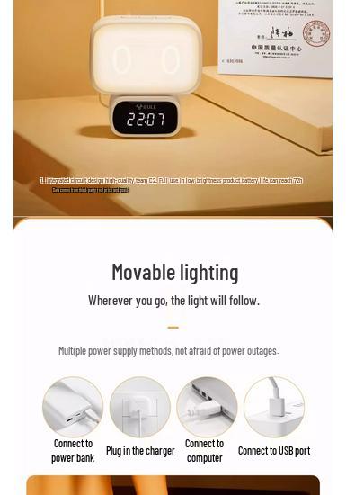 Rabbit Bedside Night Light with Remote - Baby Feeding & Eye Protection Lamp