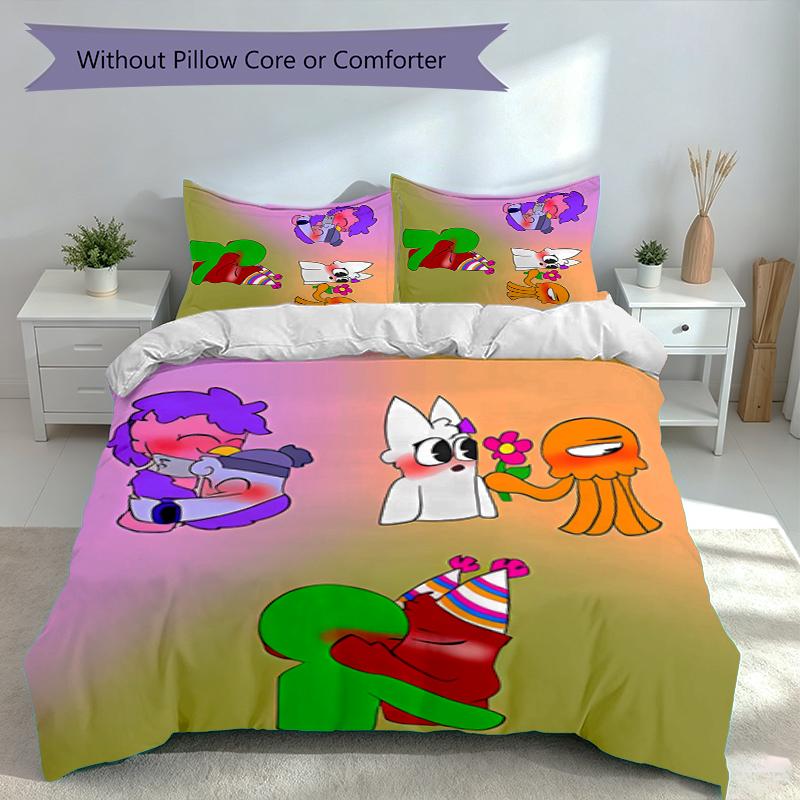 3pcs Garten of Banban Duvet Cover Set, Includes 1 Duvet Cover and 2 Pillowcases,Skin-Friendly&Comfortable Fabric,Suitable Bedding Sets