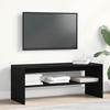 VidaXL TV Cabinet Black Oak 100x40x40 Cm Engineered Wood, TV Bench, Hi-fi Cabinet, Entertainment Center, TV Buffet, 859119