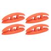 4 Sets 5in Folding Cleat 3 Holes Marine Grade Nylon Oxidation Resistant Flip Up Dock Cleat for Boat Ship Yacht Without