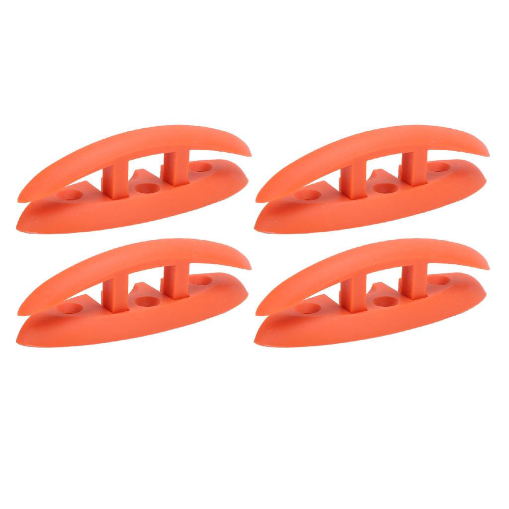 4 Sets 5in Folding Cleat 3 Holes Marine Grade Nylon Oxidation Resistant Flip Up Dock Cleat for Boat Ship Yacht Without