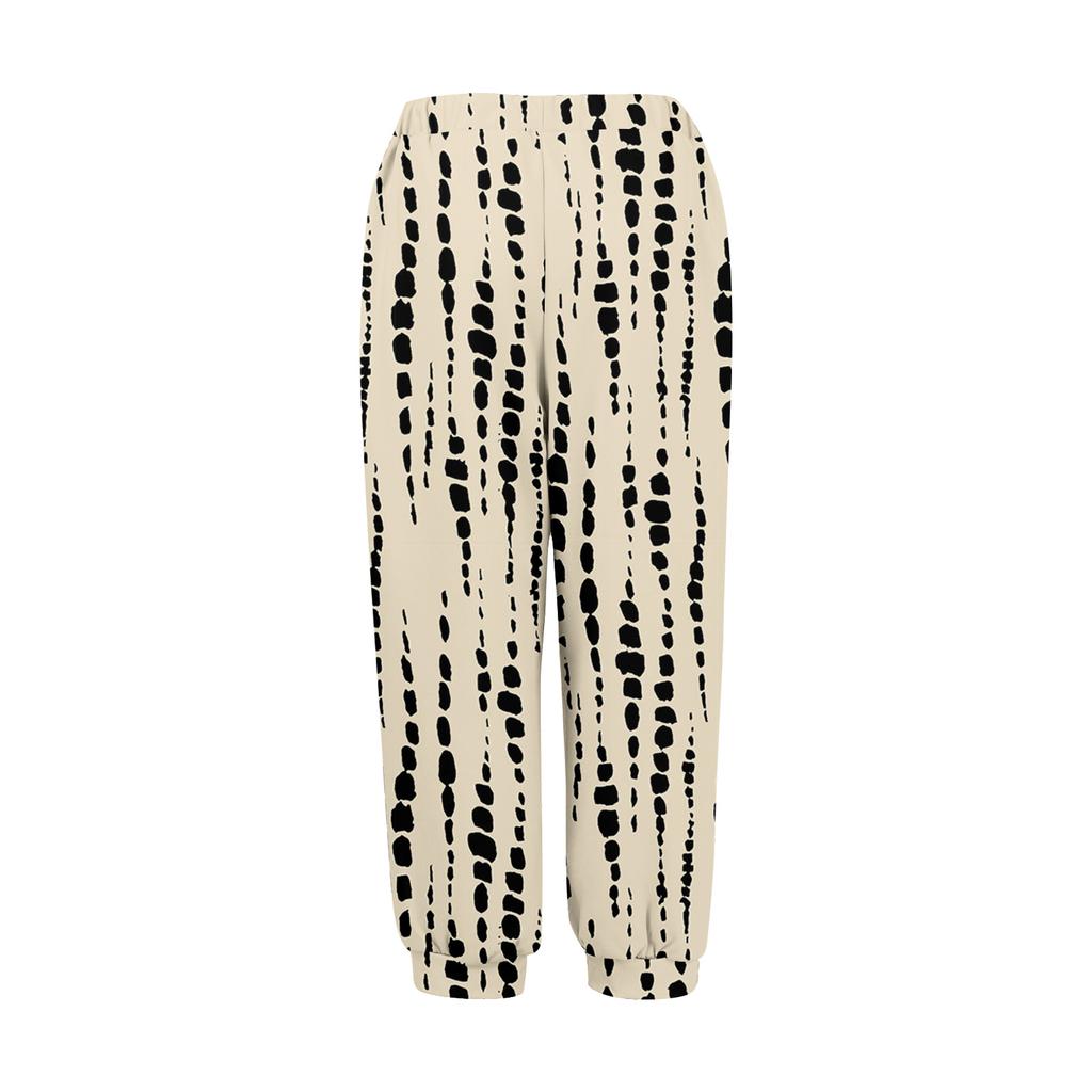 Women's Casual Fashion Home Christmas Print Plush Sweatpants