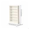 1:12 Scale Wooden Bookshelf Realistic Design 6Shelf Miniature Cabinet Paintable Dollhouse Bookcase