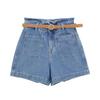 Summer European & American Women's Belted Casual Denim Shorts