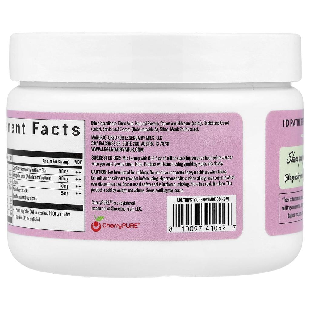 Legendairy Milk She's Sleepy, Cherry Limeade, 8 Oz (226.8 G)