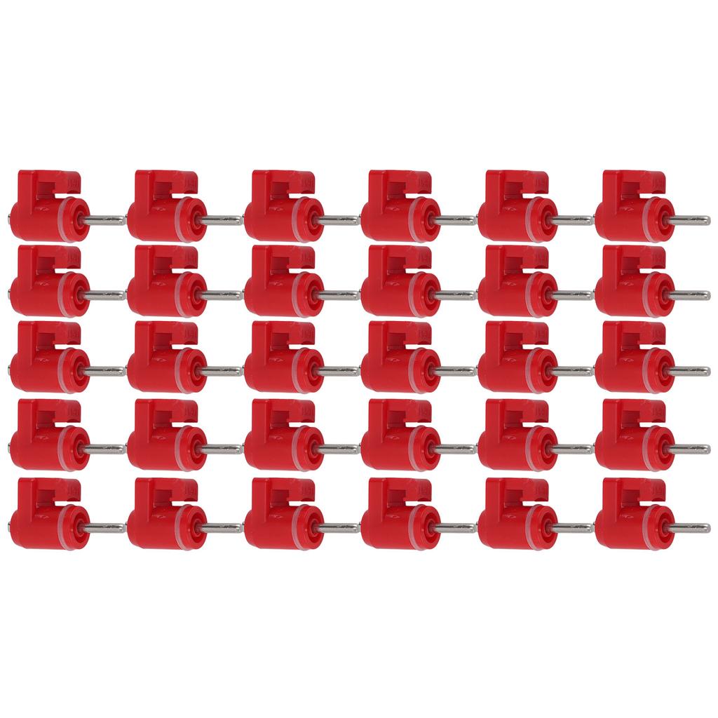 30Pcs Chicken Nipple Waterer Poultry Water Nipple Drinker Outdoor Accessories Red Head