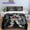 Set Biancheria da Letto 3 Pezzi Mecha Gundam Anime Robot Stampato Copripiumino Con Federe Per Camera da Letto dei Ragazzi