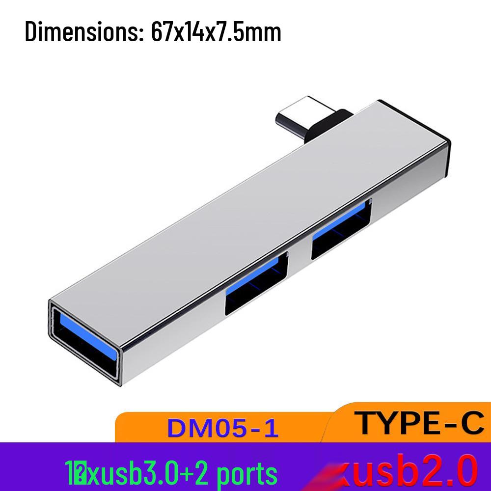 DM05 USB-C Docking Station with Side-Plug, USB 3.0 Hub, and SD/TF Card Reader