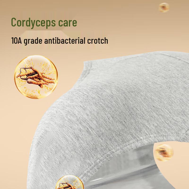 Men's Ice Snow Kapok Cotton Antibacterial Briefs