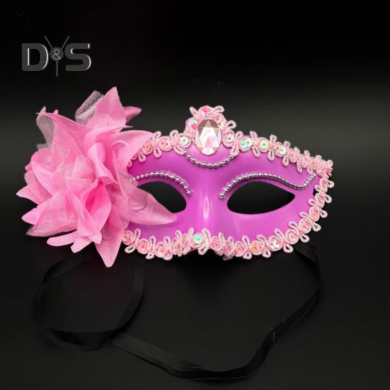 Pernă de față pentru mascarada pentru femei, venețienă, petrecere de Halloween, pernă pentru ochi, rochie de lux, costum de bal de bal pentru carnavalul de Mardi Gras