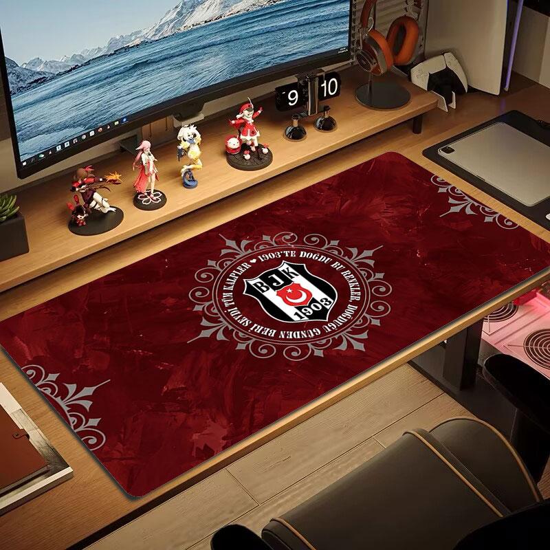 Besiktas Gymnastics Club Large Size Mouse Pad Large Gaming Table Cushion Non-slip Laptop Tablet Big Mousepad XXL Mat Mini PC Playmat With Lock Edge