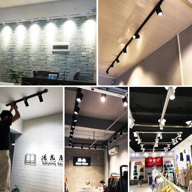 LED Track Light Set COB Track Lamp Rail Lighting for 20/30/40W Home Spotlight Indoor Clothing Shop Store Bedroom Lamp Fixture