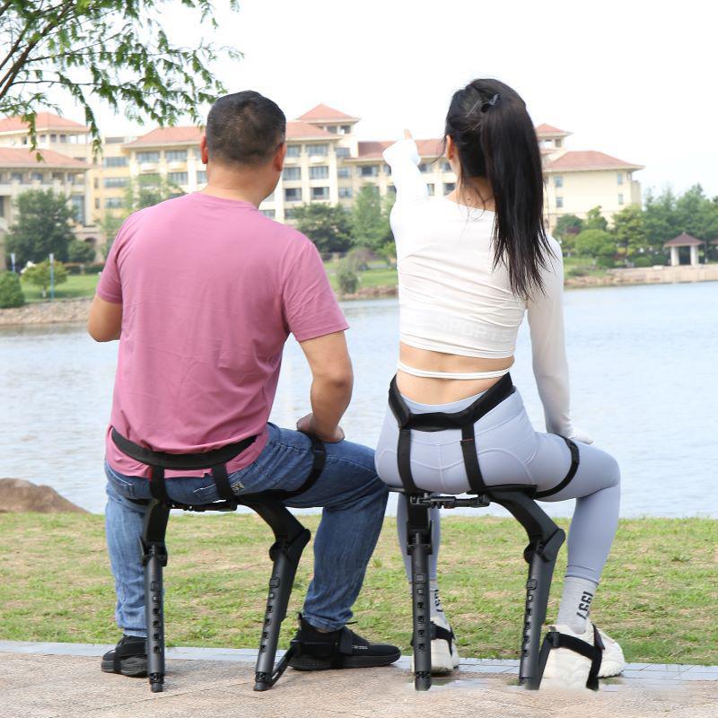 Adjustable Height Exoskeleton Wearable Seat Integrated Support Lightweight Special Work Fishing Stool Standing Worker Ideal Tool