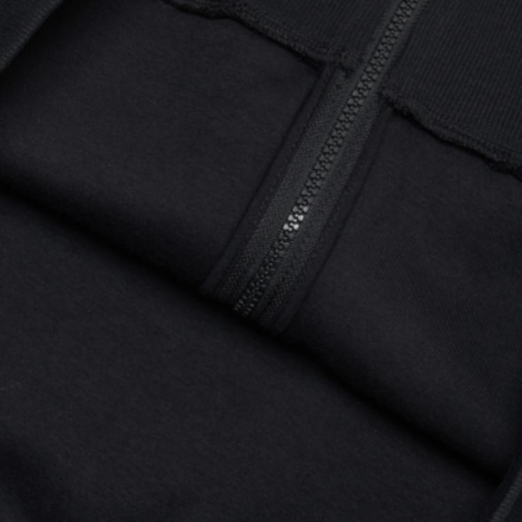 MLB Sweatshirts Unisex Black Hooded Moderate Cardigan 3ATRB0121-50BKS