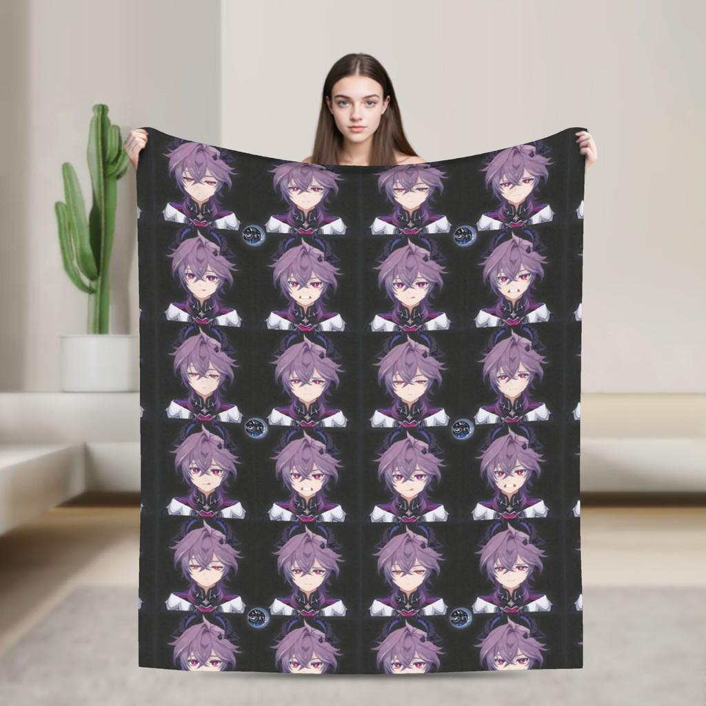 Genshin Impact Durin Game Blankets Fleece All Season  Multi-function Super Soft Throw Blankets for Sofa Outdoor Bedspread