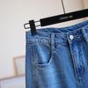 Women's High-Waisted Stylish Wide-Leg Harem Jeans - Slimming Autumn-Ready Curved Scimitar Pants