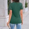 Women's Fashion Casual Lace T-Shirt Short Sleeve Top