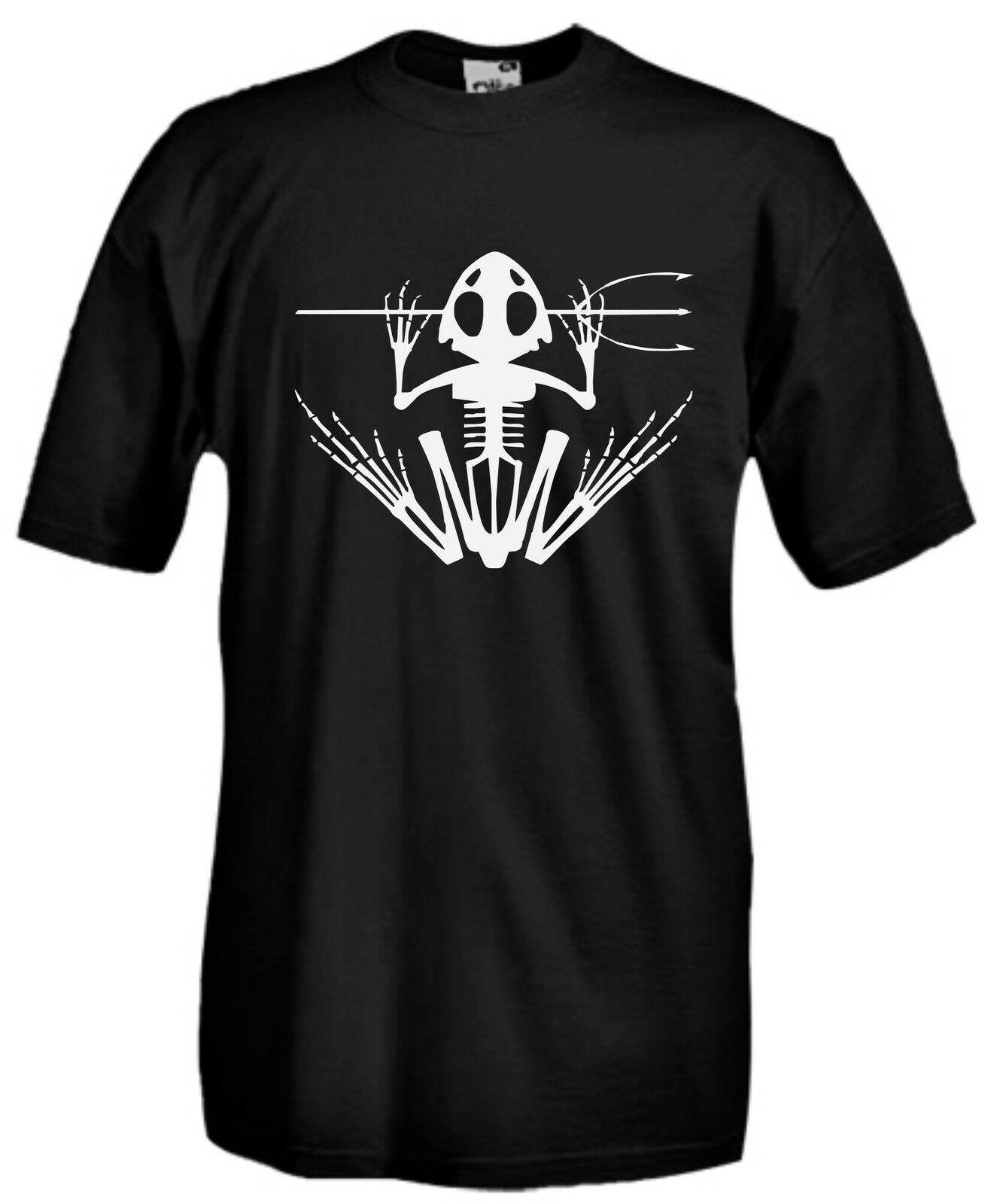 

Naval Seals Seal Team Six Frog Skeleton Tridente Launch TShirt Premium Cotton Short Sleeve ONeck Mens T Shirt New S