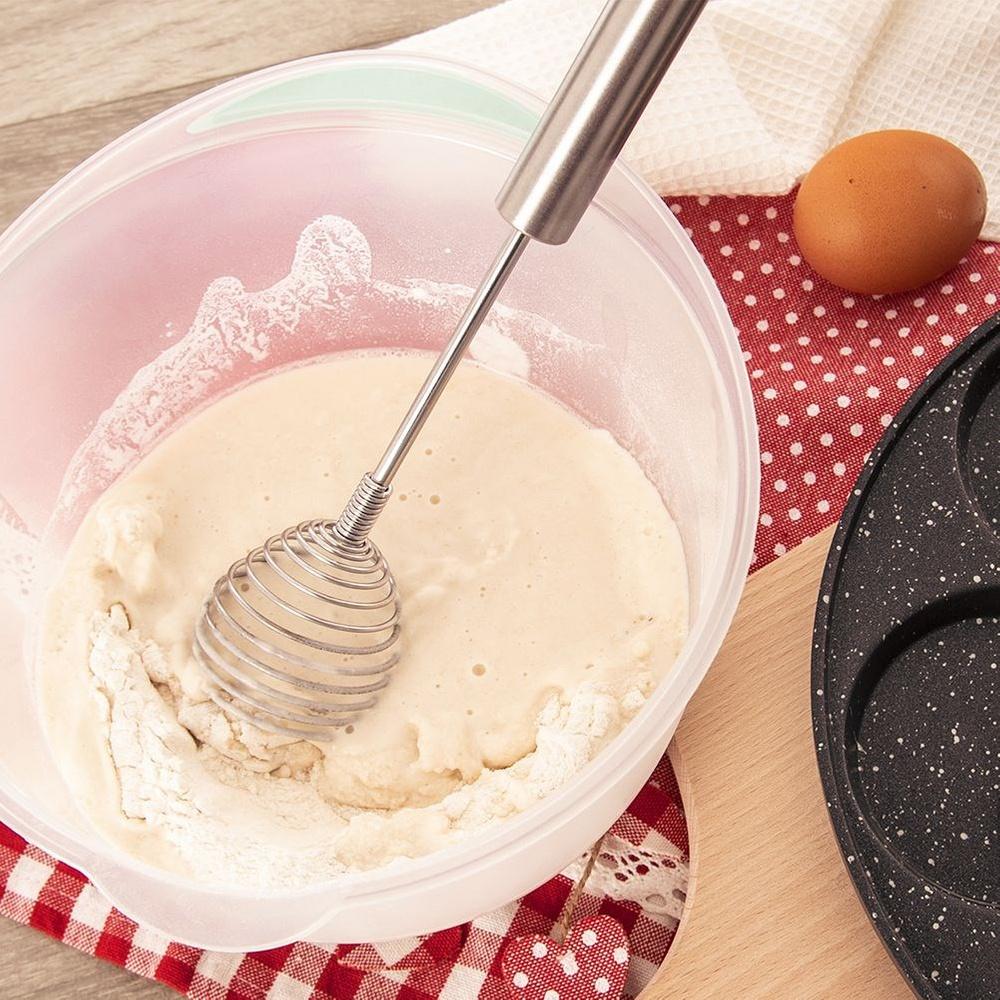Steel Spiral Kitchen Whisk for Beating Eggs, Cream, Sauces