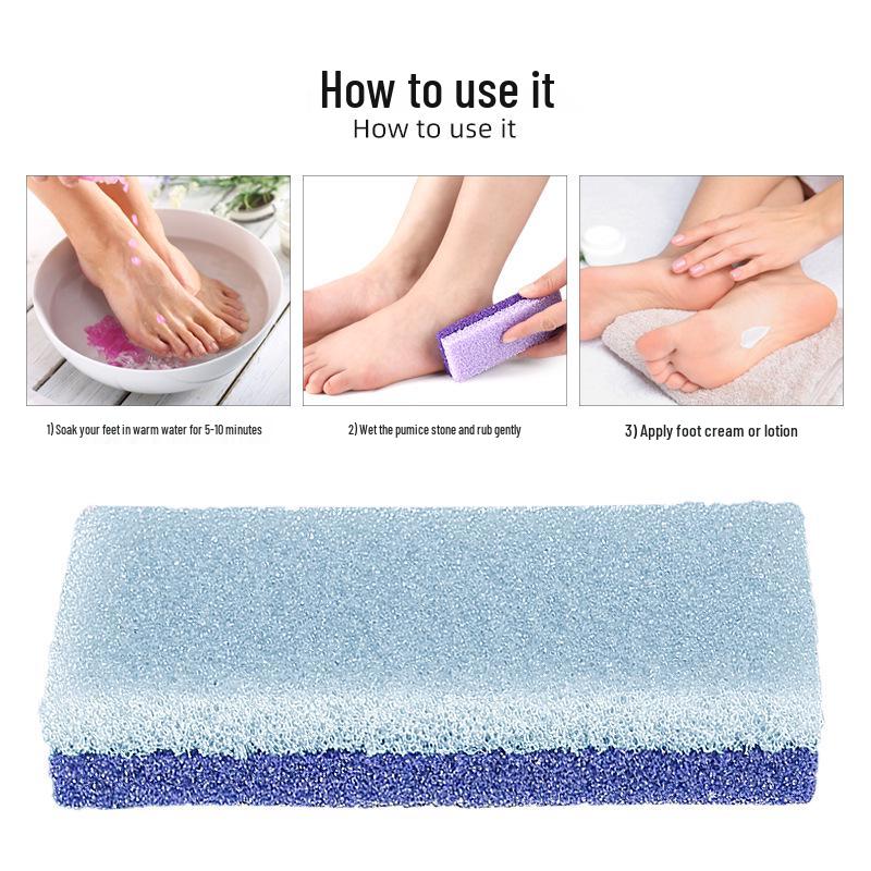 Double-Sided Striped Pumice Foot File: Pedicure Tool for Foot Massage and Dead Skin Removal.