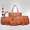 New Women's Retro Multi-piece Set, Mother and Child Bag, Woven Shoulder Portable Messenger Bag, Fashion Bag, Wallet.
