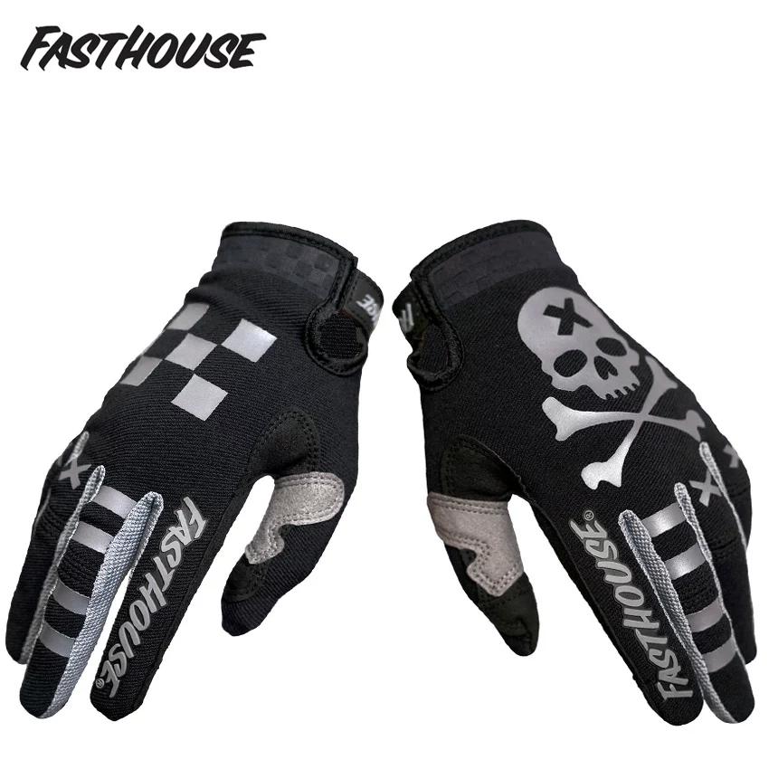 2024 Touch Screen New Red Black Men's and Women's Full Finger Thin Bicycle Mountain Cross-Country Outdoor Sports Riding Gloves