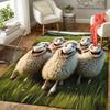 1pc Happy Lamb Pattern Area Rug, Anti Slip Non Shedding Stain Resistant Carpet