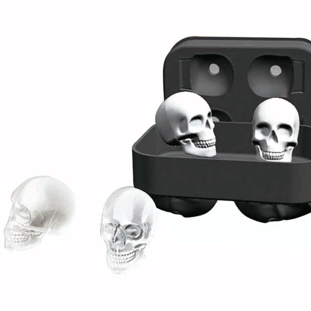 3D forma na výrobu ľadových kociek s lebkou na halloweensku lebku na výrobu podnosov na víno na whisky barové párty potreby