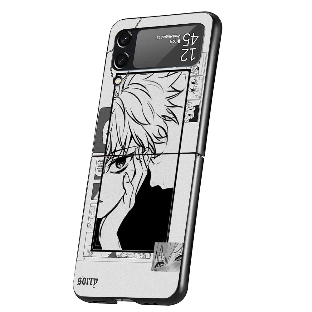 Hunter X Killua Cover Phone Case For Samsung Galaxy Z Flip 7 6 5 4 3 5G Flip7 Flip6 Flip5 Flip4 Flip3 Black Fundas Shell Galaxy