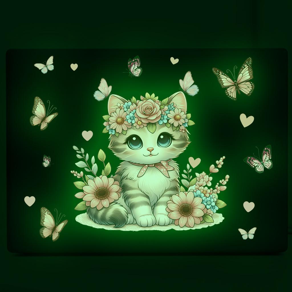 Luminous Fairy Mermaid Wall Stickers Kids Bedroom Home Decor Glow In The Dark Fairy Butterfly Decal Stickers Switch Wallpaper