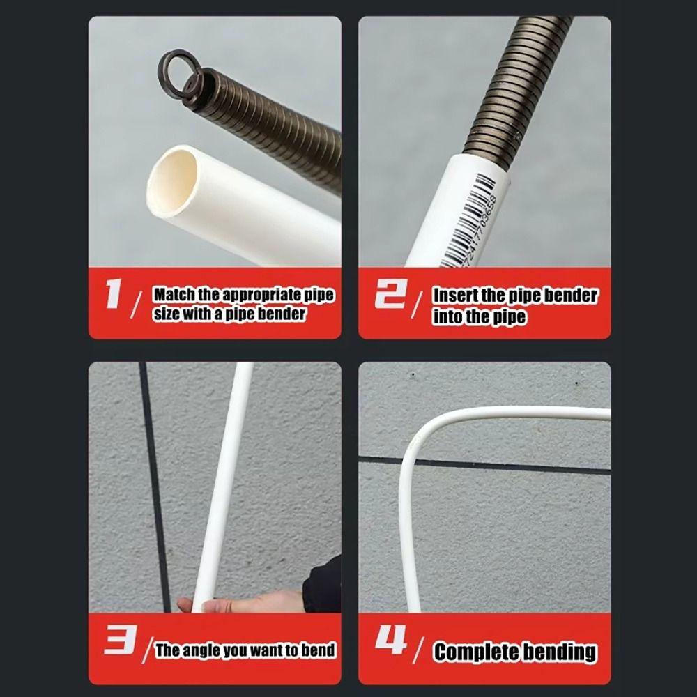 1Pcs 12.4-26.4mm PVC Pipe Spring Bender 420mm Curve Spring Wire Tube  Manual Tool