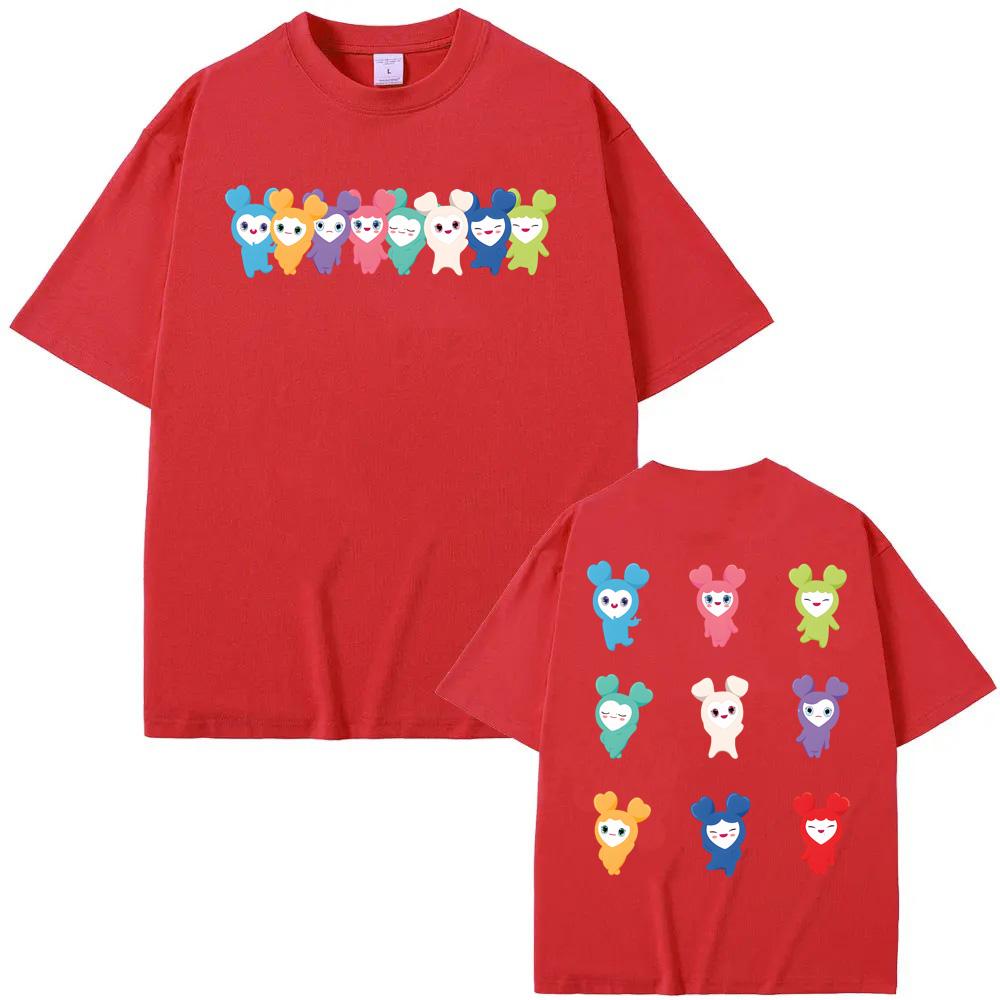 TWICE Mascot Lovelys T-Shirt Girl Group Summer New Style Lovelys Tees 100%Cotton High Quality Cute Round Neck Tee