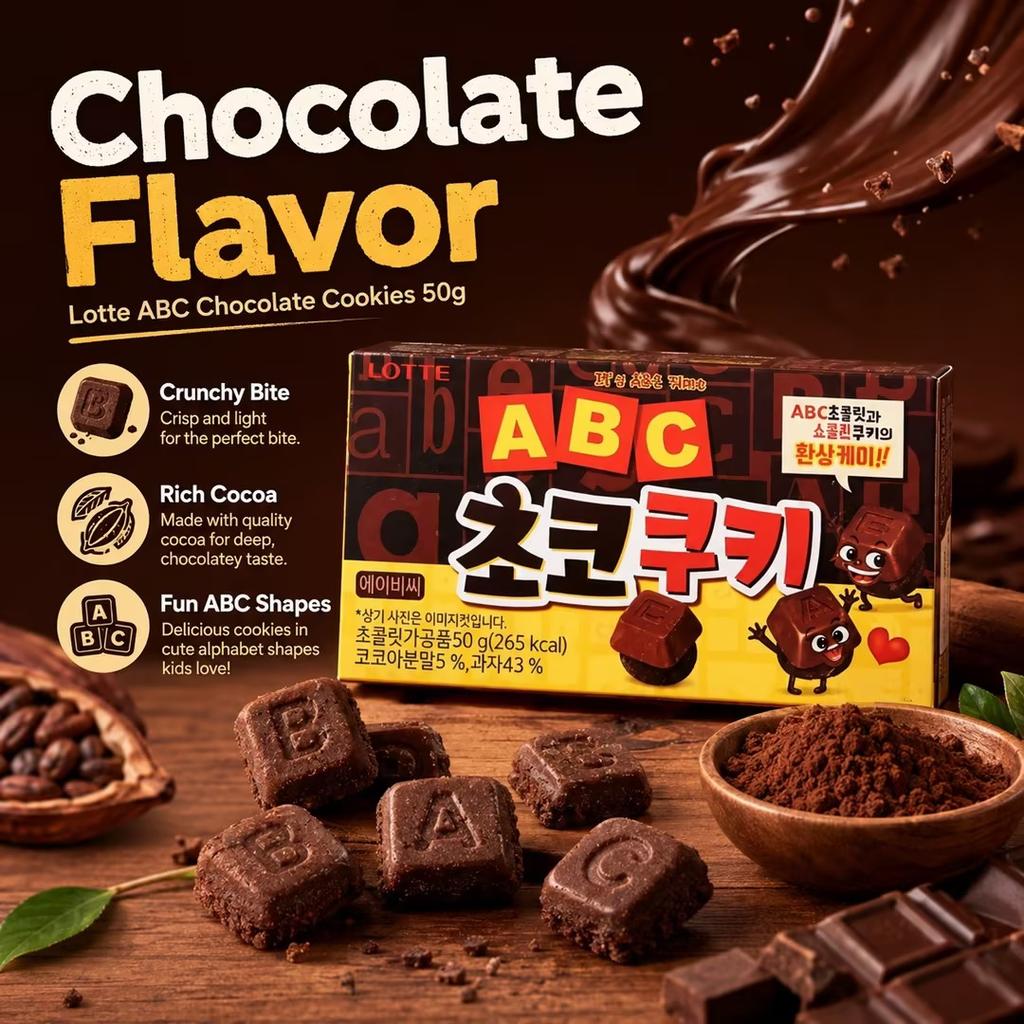 Galletas de Chocolate Lotte ABC 50g