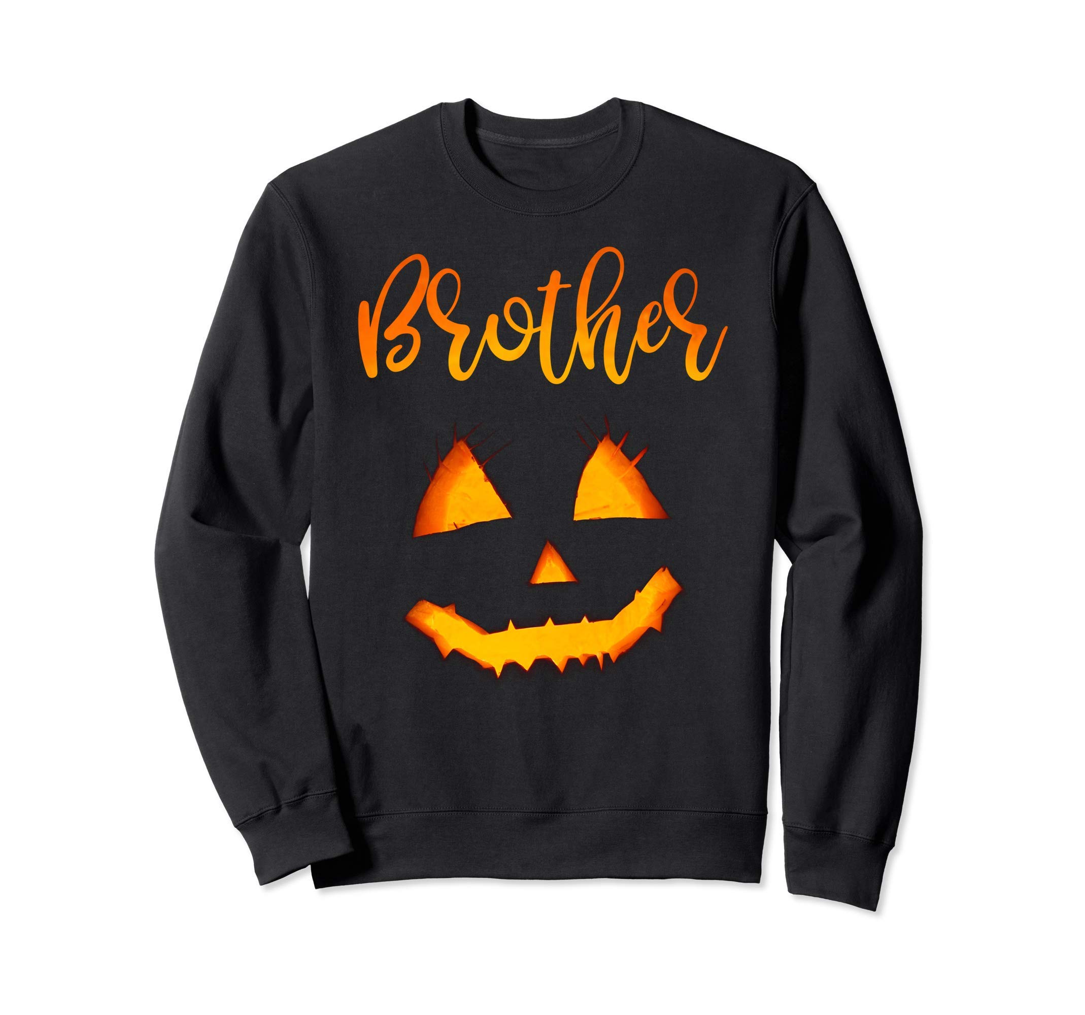 

Brother pumpkin Funny Matching Family Halloween DIY Costume Sweatshirt чорний